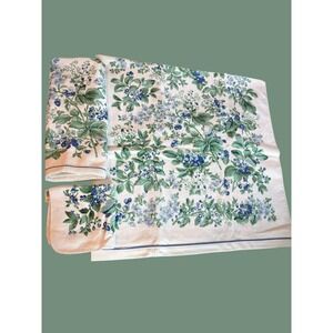 Vintage Laura Ashley Bramble Blueberry Towel Washcloth Set Made in USA NWT